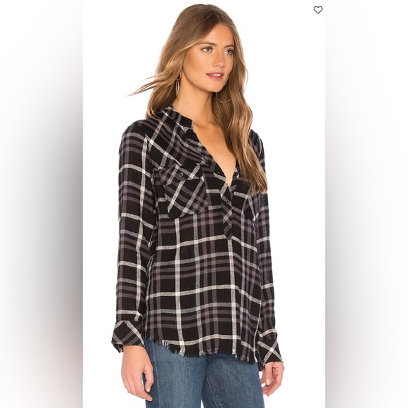 Rails - Redding Button Down Shirt in Grey White - Size S - Picture 2 of 4